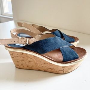 Diane Von Furstenburg Maven Suede Wedge Sandals